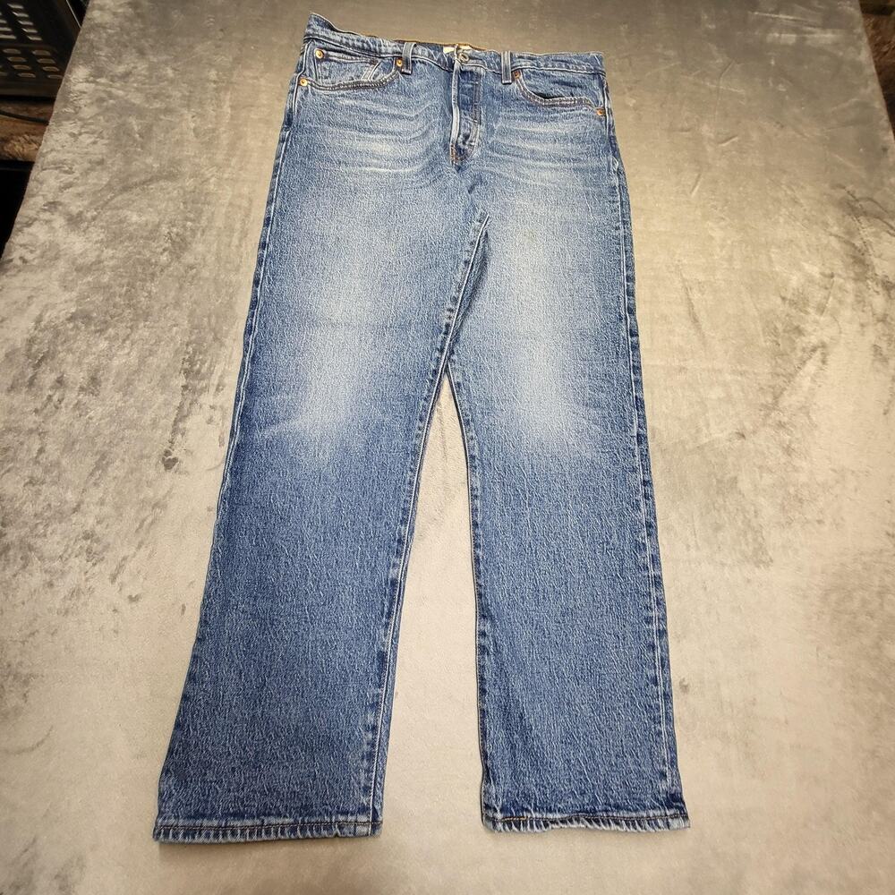 Levi's Premium Jeans Womens 32 Blue Wedgie Straight‎ Light Wash High Rise